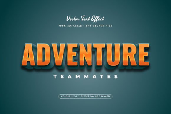 3D Bold Adventure Text Style Effect: Dynamic Typography