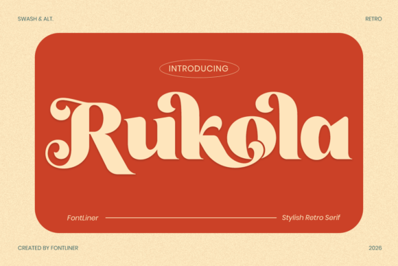 Discover Rukola: A Retro Serif Typeface with Timeless Charm