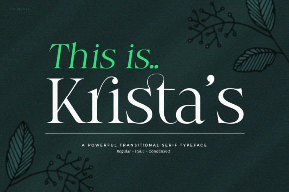 Discover the Elegance of Krista's Serif Font