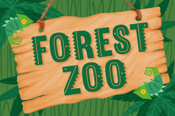 Discover the Playful Charm of Forest Zoo Font