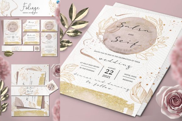Foliage Wedding Invitation Set: A Complete Suite