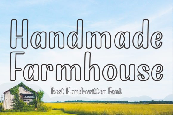 Handmade Farmhouse Outline: A Warm, Handcrafted Typeface