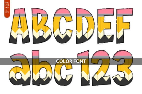 Pencil Font: A Playful Color Font for Creative Designs