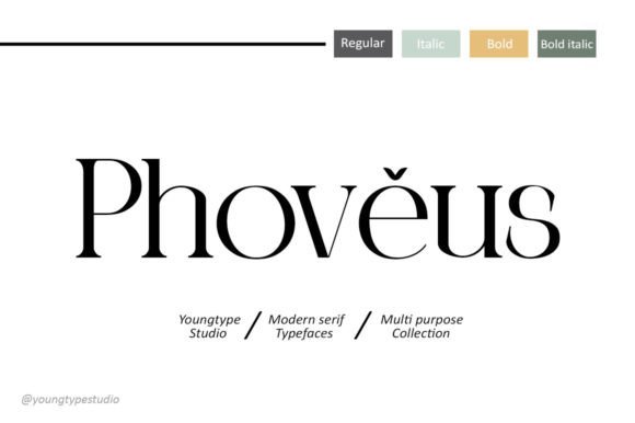 Phoveus: A Modern Serif Font for Elegant Designs