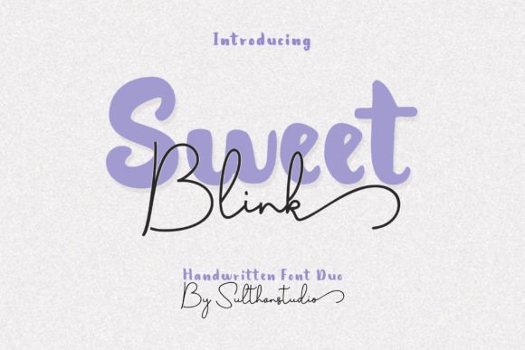 Sweet Blink Duo: A Charming Handwritten Font for Playful Designs