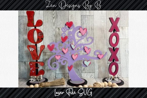 Valentines Shelf Sitter Laser SVG Bundle for Crafts